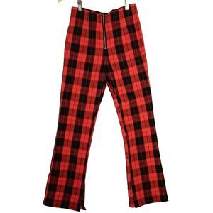 Divided H&M Women's Size 2 Buffalo Plaid Punk Scene Zippered Pants